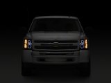 Raxiom 07-13 Chevrolet Silverado 1500 LED Halo Projector Headlights- Black Housing- Clear Lens thumbnail 7