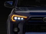 Raxiom 14-24 Toyota 4Runner CXR Series LED Headlights with Amber DRL- Black Housing- Clear Lens thumbnail 1