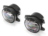 Raxiom 07-18 Jeep Wrangler JK Axial Series LED Angel Eye Fog Lights- Amber and White thumbnail 1