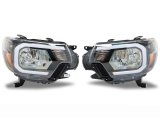 Raxiom 12-15 Toyota Tacoma Axial Series Headlights/Seq LED Bar- Black- Clear Lens thumbnail 6