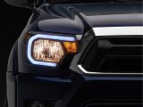 Raxiom 12-15 Toyota Tacoma Axial Series Headlights/Seq LED Bar- Black- Clear Lens thumbnail 7