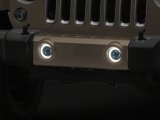 Raxiom 07-18 Jeep Wrangler JK V2 LED Switchback Fog Lights with Amber Turn Signal and Halo Rings thumbnail 5