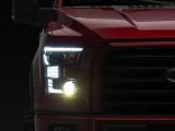 Raxiom 15-17 Ford F-150 XR Series LED Projector Headlights with DRL- Black Housing- Clear Lens thumbnail 1