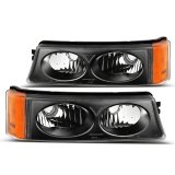 Raxiom 03-06 Chevrolet Silverado 1500 Axial Series Crystal Turn Signal and Parking Lights- Black thumbnail 1