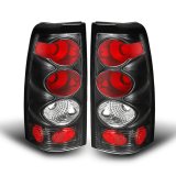 Raxiom 99-02 Chevrolet Silverado 1500 Fleetside Axial Series Tail Lights- Black- Smoked Lens thumbnail 1