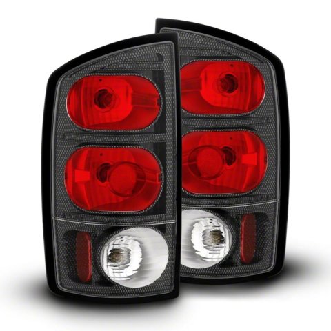 Raxiom 02-05 Dodge RAM 1500 Axial Series Tail Lights- Carbon Fiber Housing- Red/Clear Lens thumbnail 2
