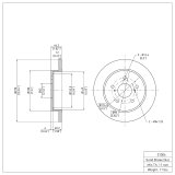 DFC 10-13 Suzuki Kizashi Rear Rotors w/4000 HybriDynamic Brake Pads w/Hardware (1x dfc4000-0537-03, 2x dfc600-01006) thumbnail 6