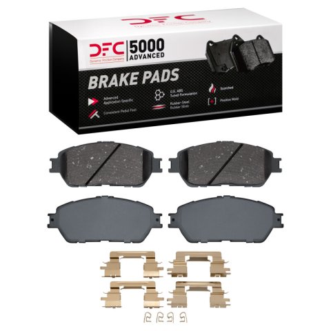 DFC 04-10 Toyota Camry Front Rotors with 5000 Advanced Brake Pads w/Hardware (1x dfc1551-0906-11, 2x dfc600-76075)