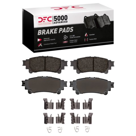 DFC 10-20 Lexus RX350 Rear Rotors with 5000 Advanced Brake Pads w/Hardware (1x dfc1551-1391-01, 2x dfc600-76141)