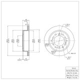 DFC 10-24 Lexus GX460 Rear Rotors with 5000 Advanced Brake Pads w/Hardware (1x dfc1551-0606-01, 2x dfc600-76143) thumbnail 7