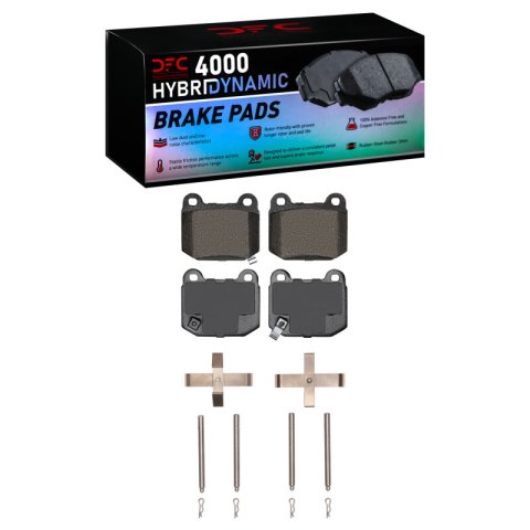 DFC 13-20 Subaru WRX Rear Geospec Rotors w/4000 HybriDynamic Brake Pads w/Hardware (1x dfc4000-0961-01, 2x dfc604-13022)