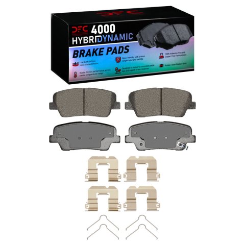 DFC 18-22 Genesis G70 Rear Geospec Rotors w/4000 HybriDynamic Brake Pads w/Hardware (1x dfc4000-1816-04, 2x dfc604-21041)
