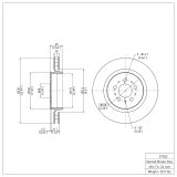 DFC 04-07 Volvo S60 Rear Geospec Rotors w/4000 HybriDynamic Brake Pads w/Hardware (1x dfc4000-0592-12, 2x dfc604-27032) thumbnail 2