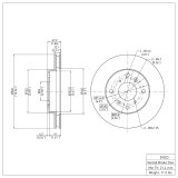 DFC 98-02 Honda Accord Front Geospec Rotors w/4000 HybriDynamic Brake Pads w/Hardware (1x dfc4000-1578-02, 2x dfc604-59023) thumbnail 5