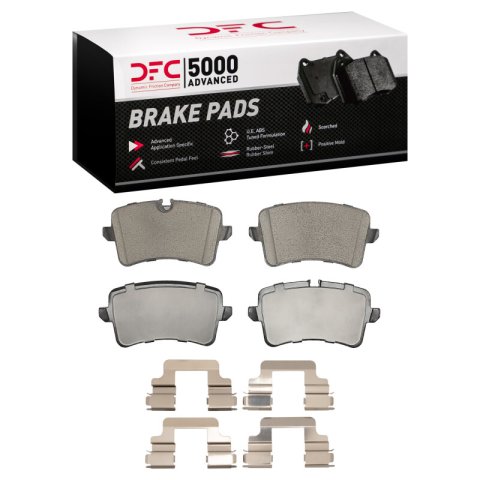 DFC 15-18 Audi A8 Quattro Rear Geospec Rotors with 5000 Advanced Brake Pads w/Hardware (1x dfc1552-1547-01, 2x dfc604-73063)