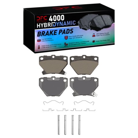 DFC 00-08 Pontiac Vibe Rear Geospec Rotors w/4000 HybriDynamic Brake Pads w/Hardware (1x dfc4000-0823-01, 2x dfc604-76069)