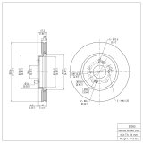 R1 10-16 Honda CR-V Front GEO-Carbon Rotors w/Optimum OE Pads & Hardware (Bundled Kit) thumbnail 2