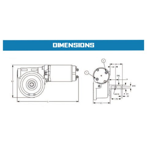 Superwinch Replacement Power Drive - .55hp 60:1 Ratio 12V thumbnail 8