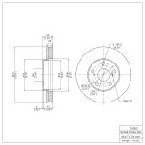 R1 95-03 Toyota Avalon Front GEO-Carbon Rotors w/Ceramic Pads & Hardware (Bundled Kit) thumbnail 4