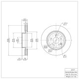 R1 06-15 Mercedes-Benz GLK300 Front Brake Rotors (2x dfc600-63127, 2x dfc604-01004) thumbnail 7