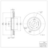 R1 20-24 Nissan Kicks Front Brake Rotor Set (2x dfc604-01004) thumbnail 2
