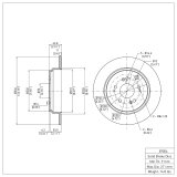 R1 07-17 Honda Odyssey Rear Brake Rotors w/Optimum OE Pads & Hardware (1x dfc340-59043, 2x dfc600-59054, 1x rnc2551-1724-01, 1x rnc2551-1724-00) thumbnail 6