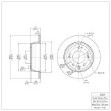 R1 09-16 Kia Sportage Rear Brake Rotors w/Ceramic Pads & Hardware (1x dfc340-03045, 2x dfc600-03029, 1x rnc2310-1157-00, 1x rnc2310-1157-01) thumbnail 5