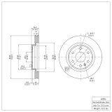 R1 07-17 Buick Enclave Front Carbon Coated Brake Rotor Set (2x dfc604-48054) thumbnail 2