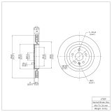 R1 09-15 Cadillac CTS Front & Rear GEO-Carbon Rotors (2x dfc604-46029, 2x dfc604-47039) thumbnail 5