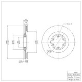 R1 09-12 Chevrolet Colorado Front Carbon Coated Brake Rotor Set w/Optimum OE Pads and Hardware (2x dfc604-48057, 1x rnc2551-1169-01) thumbnail 3