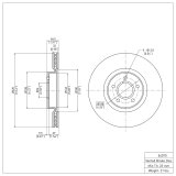 R1 13-19 Ford Escape Front Carbon Coated Brake Rotor Set w/Optimum OE Pads and Hardware (2x dfc604-54070, 1x rnc2551-1771-01) thumbnail 6