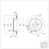 R1 10-14 Subaru Legacy Front & Rear Carbon Coated Brake Rotor Set w/Optimum OE Pads and Hardware (Bundled Kit) thumbnail 6