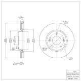 R1 10-13 Kia Forte Front & Rear Carbon Coated Brake Rotor Set w/Optimum OE Pads and Hardware (Bundled Kit) thumbnail 3