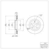 R1 08-16 Chrysler 200 Front & Rear Carbon Coated Brake Rotor Set w/Optimum OE Pads and Hardware (Bundled Kit) thumbnail 4