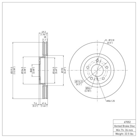 R1 09-23 Nissan Maxima Front & Rear GEO-Carbon Rotors w/Optimum OE Pads & Hardware (Bundled Kit) thumbnail 8
