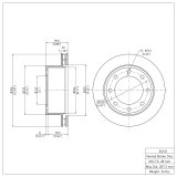 R1 99-05 Ford F-350 Super Duty Front & Rear Carbon Coated Rotor Set w/Off-Road/Tow Pads (Bundled Kit) thumbnail 3