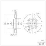 R1 05-18 Subaru Forester Front Carbon Coated Brake Rotor Set w/Ceramic Pads and Hardware (2x dfc604-13018, 1x rnc2310-1078-01) thumbnail 2