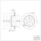R1 99-07 Chevrolet Suburban 1500 Rear Carbon Coated Brake Rotor Set w/Ceramic Pads and Hardware (2x dfc604-48037, 1x rnc2310-0792-01) thumbnail 2