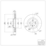 R1 06-12 Mercedes-Benz R500 Front Carbon Coated Brake Rotor Set w/Ceramic Pads and Hardware (2x dfc604-63128, 1x rnc2310-1123-01) thumbnail 3