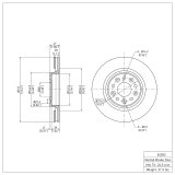 R1 05-09 Ford Taurus Front & Rear Carbon Coated Brake Rotor Set w/Ceramic Pads and Hardware (Bundled Kit) thumbnail 3