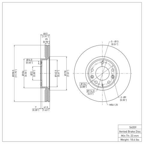 R1 06-13 Mercury Milan Front & Rear GEO-Carbon Rotors w/Ceramic Pads & Hardware (Bundled Kit) thumbnail 7