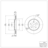 R1 05-10 Ford Mustang Front & Rear Carbon Coated Brake Rotor Set w/Ceramic Pads and Hardware (Bundled Kit) thumbnail 7