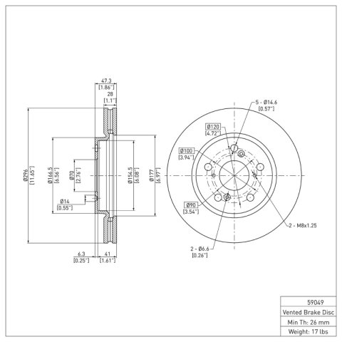 R1 05-10 Honda Odyssey Front & Rear GEO-Carbon Rotors w/Ceramic Pads & Hardware (Bundled Kit) thumbnail 4