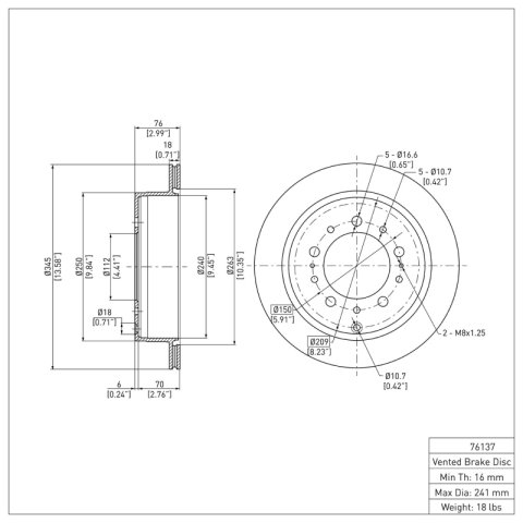 R1 07-22 Toyota Tundra Front & Rear GEO-Carbon Rotors w/Ceramic Pads & Hardware (Bundled Kit) thumbnail 5