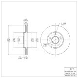 R1 10-13 Ford Transit Connect Front Brake Rotor Set (2x dfc600-54217) thumbnail 3