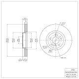 R1 03-23 Infiniti EX35 Front Brake Rotor Set (2x dfc600-67052) thumbnail 2