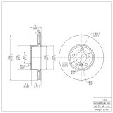 R1 04-10 BMW 530i Front & Rear Brake Rotor Set (2x dfc600-31066, 2x dfc600-31062) thumbnail 2