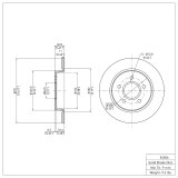 R1 13-14 Ford Focus Front & Rear Brake Rotor Set (2x dfc600-54066, 2x dfc600-54070) thumbnail 7
