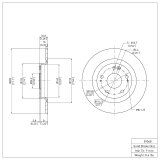R1 17-20 Honda Civic Front & Rear Brake Rotor Set (2x dfc600-59068, 2x dfc600-59063) thumbnail 3