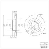 R1 10-24 Toyota Land Cruiser Front & Rear Brake Rotors (2x dfc600-76142, 2x dfc600-76143) thumbnail 3